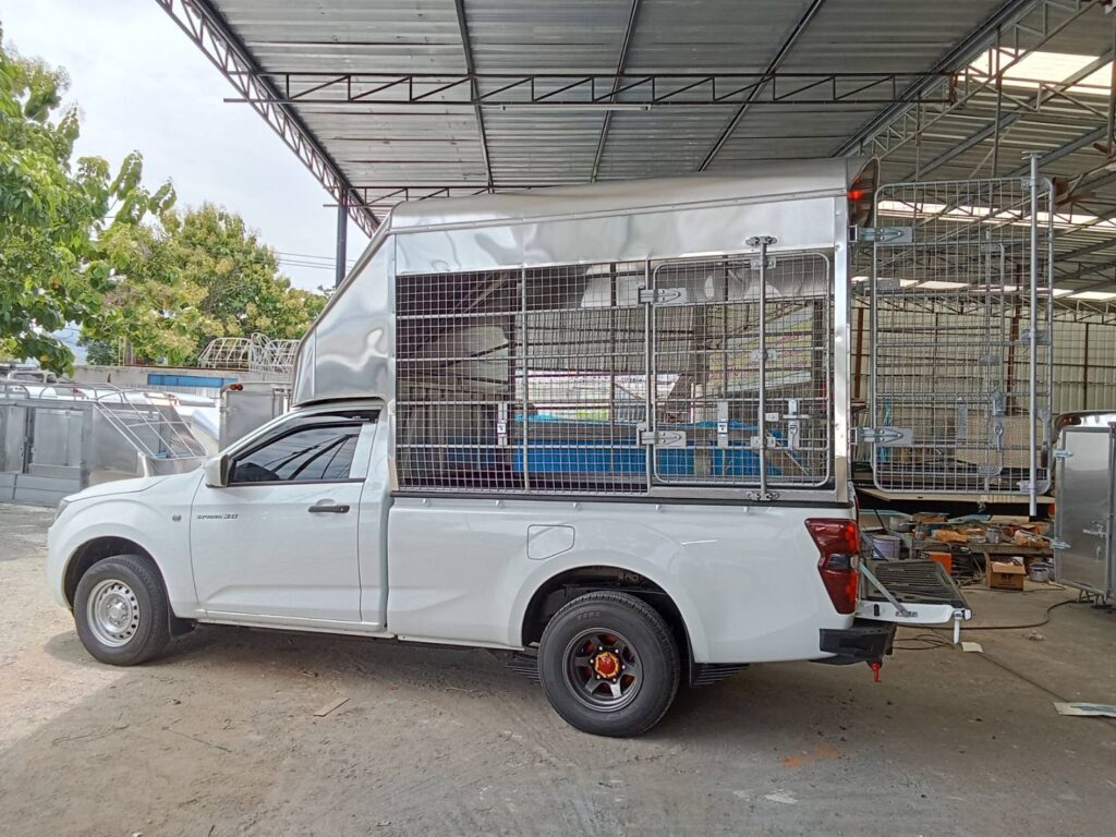 dmax ตอนเดียว ตาข่าย 2.1 ไม่มีผ้าใบ กลอนคู่ ประตูข้าง ขนน้ำ